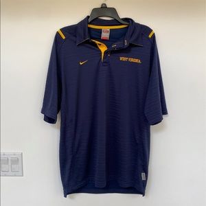 S Nwot Nike WVU mens polo mountaineers west virginia wv